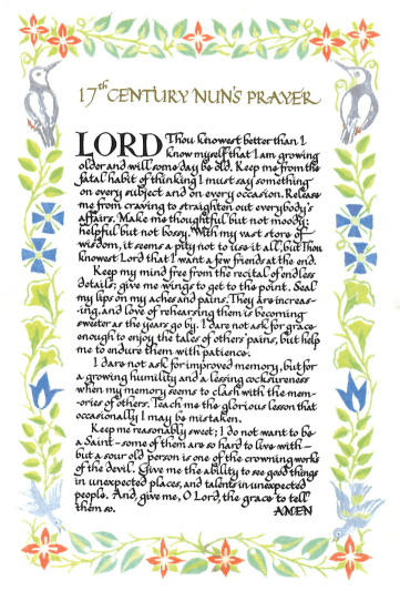 17th century nuns prayer