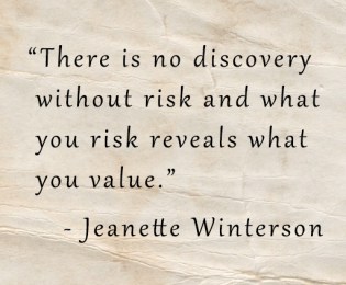 jeanette winterson no discovery without risk