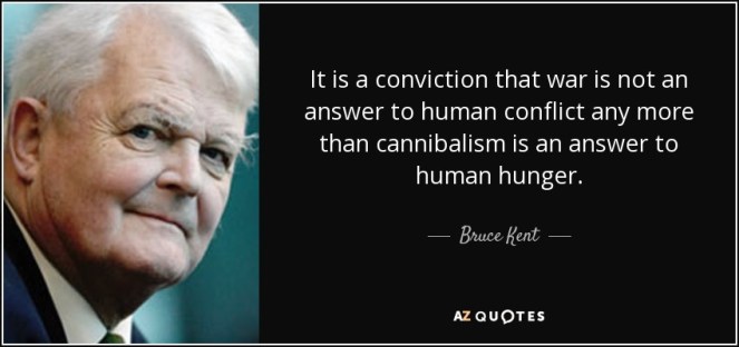 war not answer to conflict any more than cannibalism bruce kent