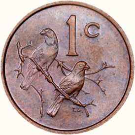 two sparrow SA 1 cent