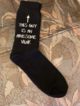 Awesome vicar socks