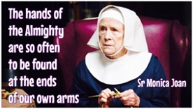 The hands of the almighty